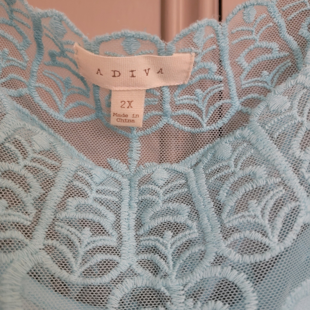 ADIVA Light Blue Lace Top